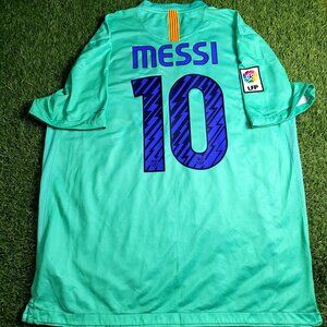 Messi Barcelona 2010 2011 Away Soccer Jersey XL SKU# 382358-310